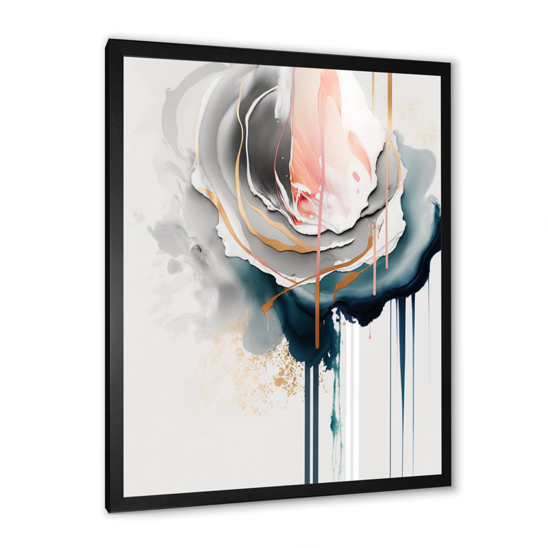 " Green Elegant Roses II ", Black Picture Framed, 20" H x 12" W x 1" D