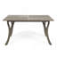 Élégante table de salle à manger rectangulaire en bois d'acacia avec plateau à lattes pour un usage extérieur, durable et élégant