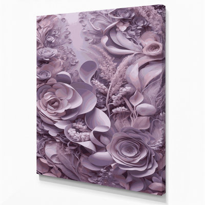 Abstract Florals 90 Purple Canvas Wall Art