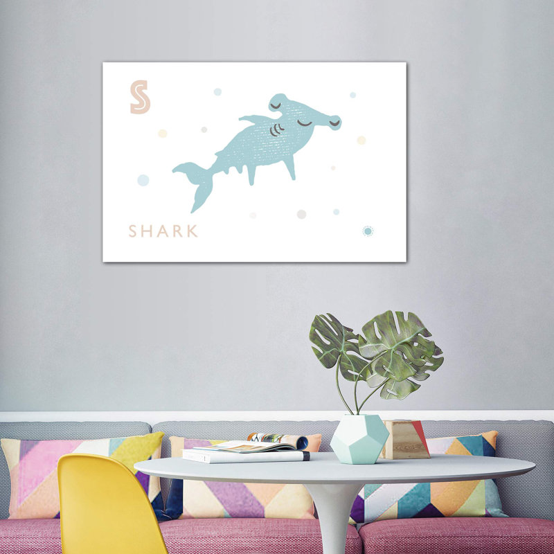 " Shark ", No Mat, 40" H x 60" W x 1.5" D, Wrapped Canvas