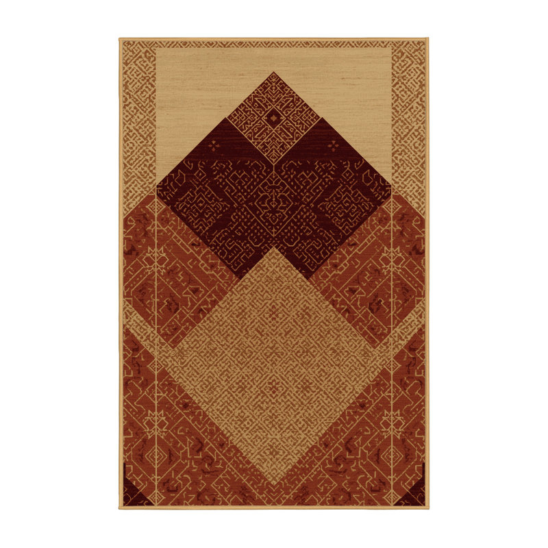 Tapis oriental traditionnel Ramirez lavable à la machine en brun - reliure brun clair, 3x5
