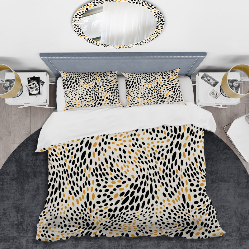 Ensemble de housse de couette Ashat, Housse de couette pour grand lit et 2 taies décor