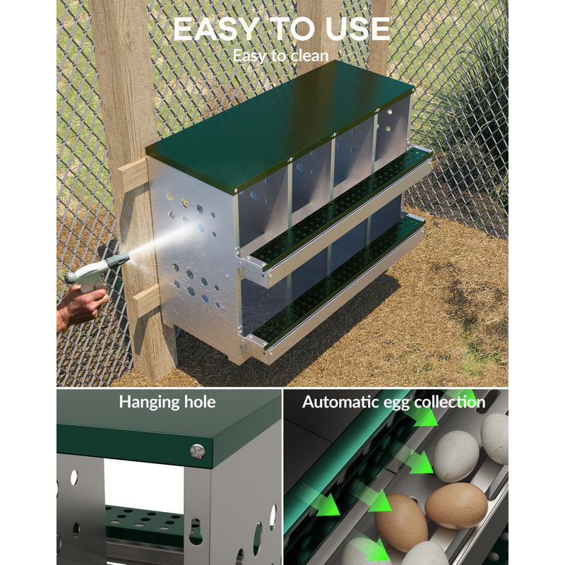 Stainless Steel Nesting Boxes, Green