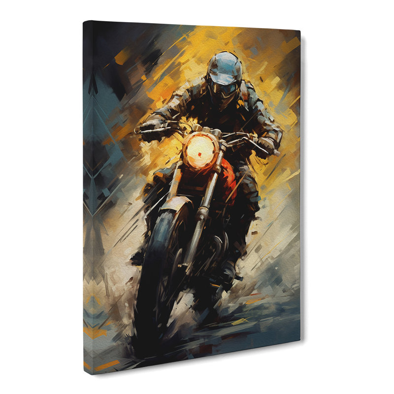 Motorbike Modern - Wrapped Canvas, 50cm H x 35cm W x 3cm D