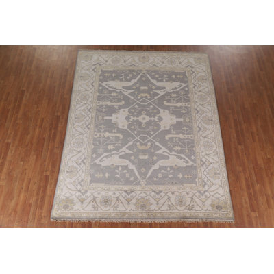 Handmade Gray Oushak Indian Area Rug 8x10