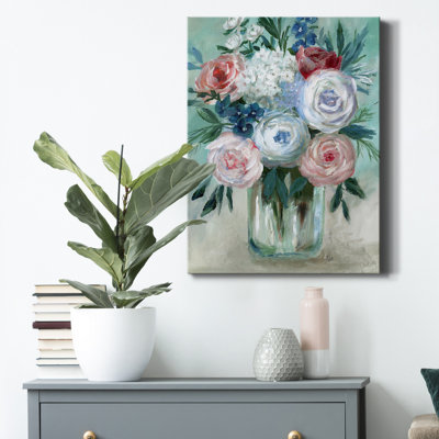 «Chalk Pastel Bouquet» par Nan - reproduction d'art sur toile tendue