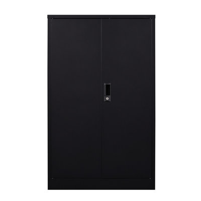 Metal Storage Cabinet with Locking Doors, Adjustable Shelf, and Folding Design for Home, Office, School, and Garage Use