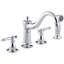 Antique Three-Hole Kitchen Sink Faucet with 8-5/8" Spout, Sidespray -1827946058-1803356442