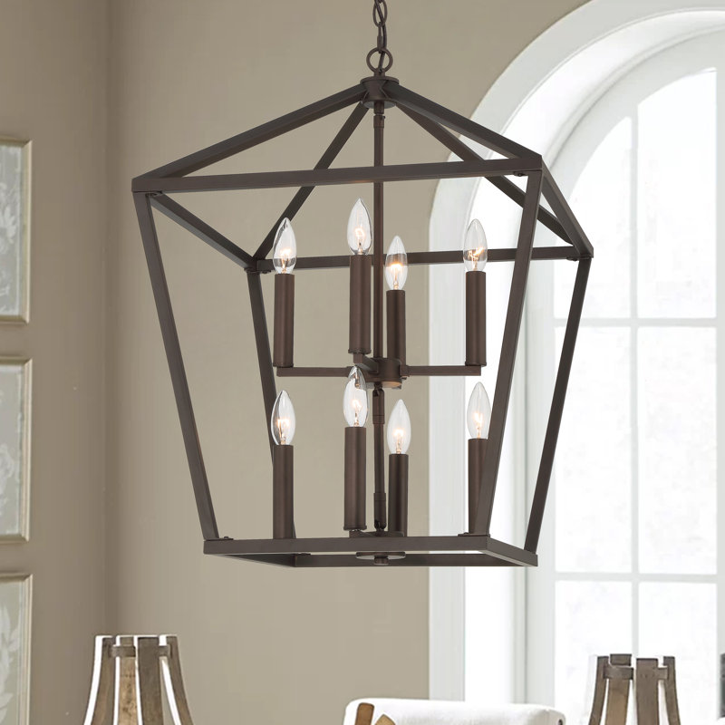 Lustre géométrique à 8 lumières Marleah