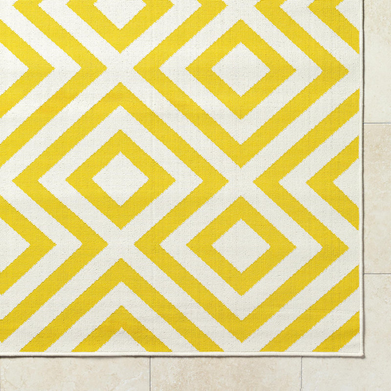 Haroutium Geometric Indoor / Outdoor Rug, Runner 2'5" x 11'10"