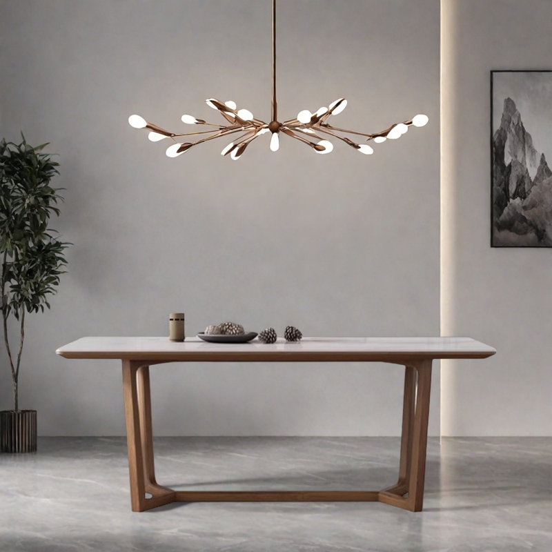 Petite table de roche simple moderne, H 29,52 po x L 62,99 po x l 31,49 po
