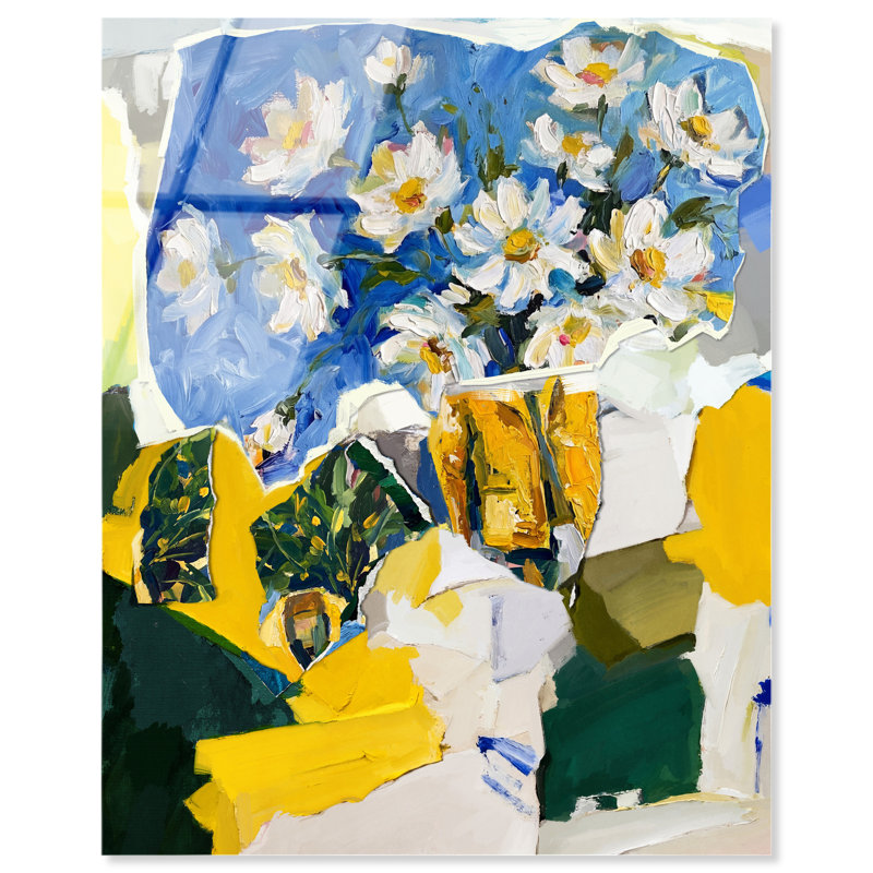 Sunshine And Flowers Print by Oliver Gal, 30"H x 36"W, High-Gloss Acrylic Print