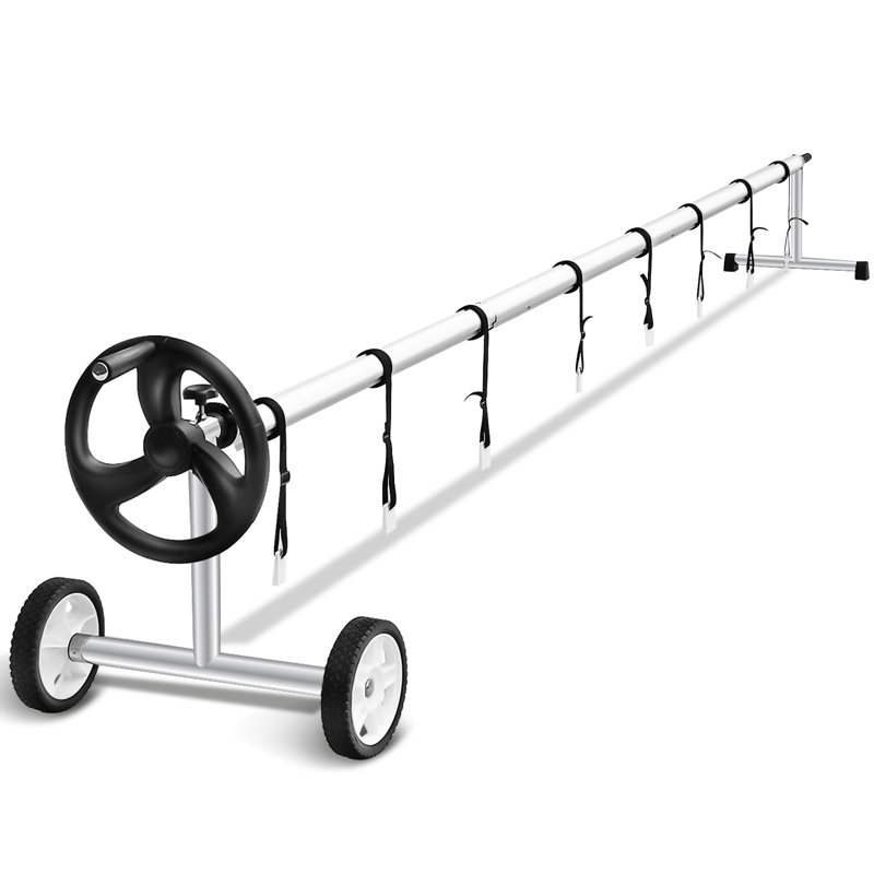 5.5 M Pool Cover Reel Set Adjustable Above Ground Pool Solar Cover Reel