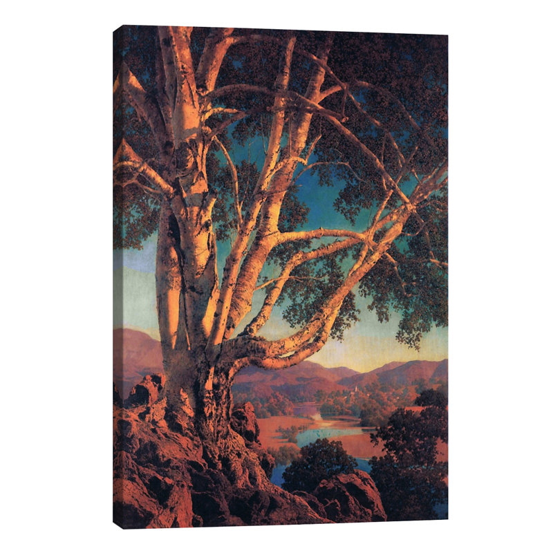 Old Birch by Maxfield Parrish - Wrapped Canvas Painting, 66.04 cm H x 45.72 cm W x 3.175 cm D