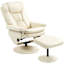 Fauteuil inclinable pivotant avec repose-pieds HOMcom