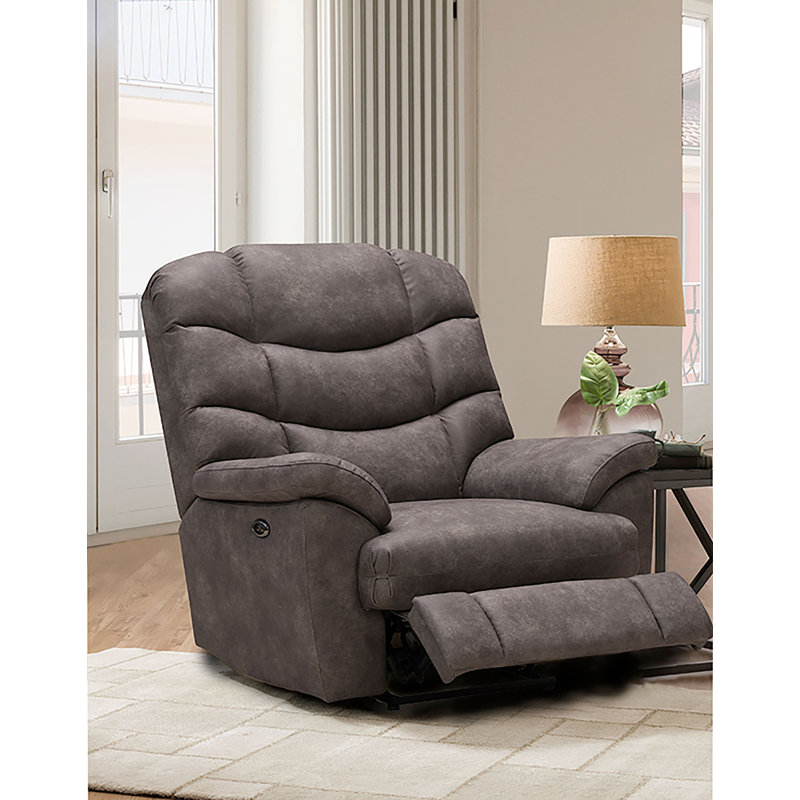 Fauteuil inclinable et oscillant rembourré Sondrea, Métal