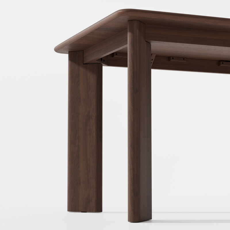 Table de salle à manger en bois 33,5 "x H 30" avec 4 pieds, Noyer, H 30 po x L 67 po x l 33,5 po