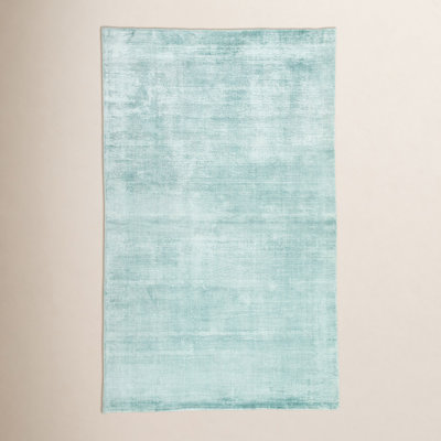 Owens Aqua Blue Hand-Loomed Wool Rug