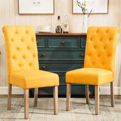Solid Wood Yellow Chairs, Design, Dining Furniture , Home Decor