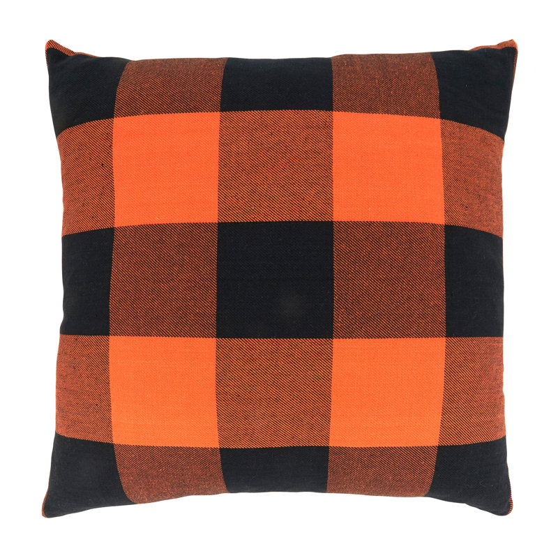 Housse de coussin en coton Birmingham, Rouge, Poly, 20 po x 20 po
