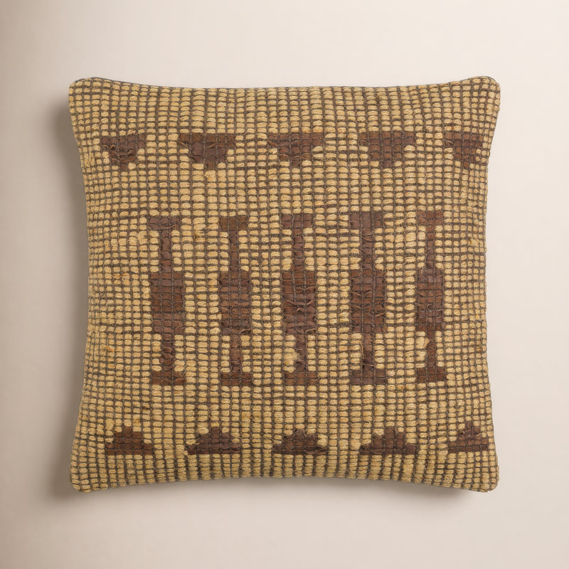 Housse et insert de coussin en jute Twareg, polyester, H 22 po x l 22 po