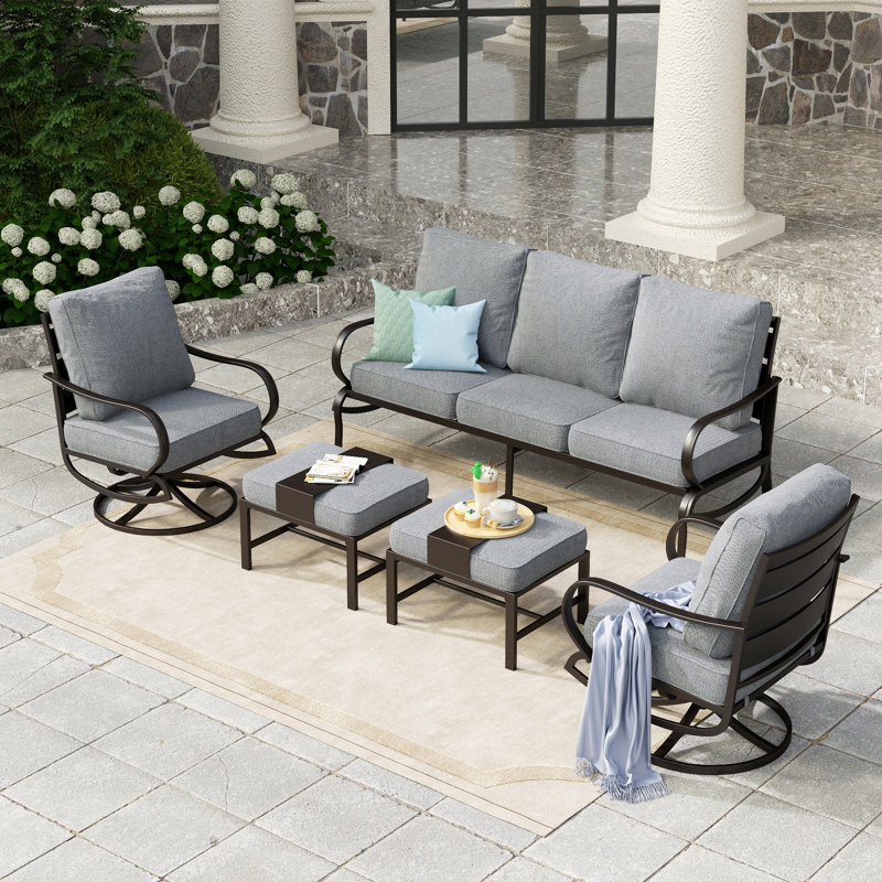 Tapasi Patio Conversation Set, Gray, No