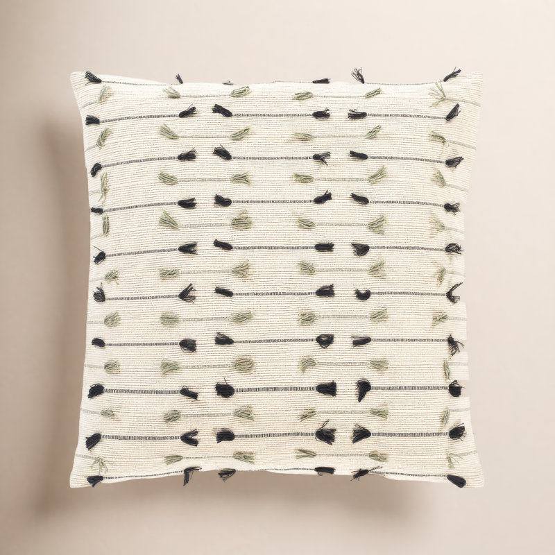 Santina 100% Cotton Throw Square Pillow, 20" x 20", Pillow Cover Only - No Insert