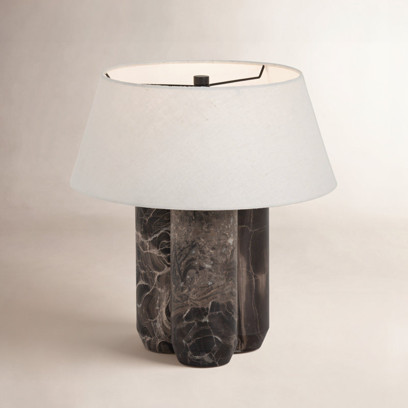 Bremen Table Lamp, Rocky Brown Marble