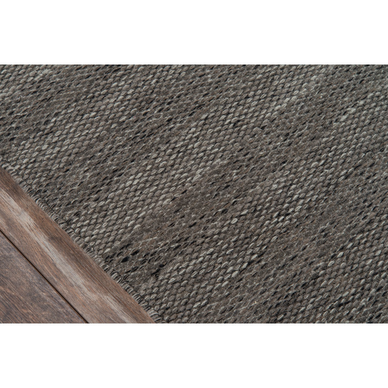 Tapis rayé en laine tissé à plat à la main Hagop, Rectangle 5 pi x 8 pi