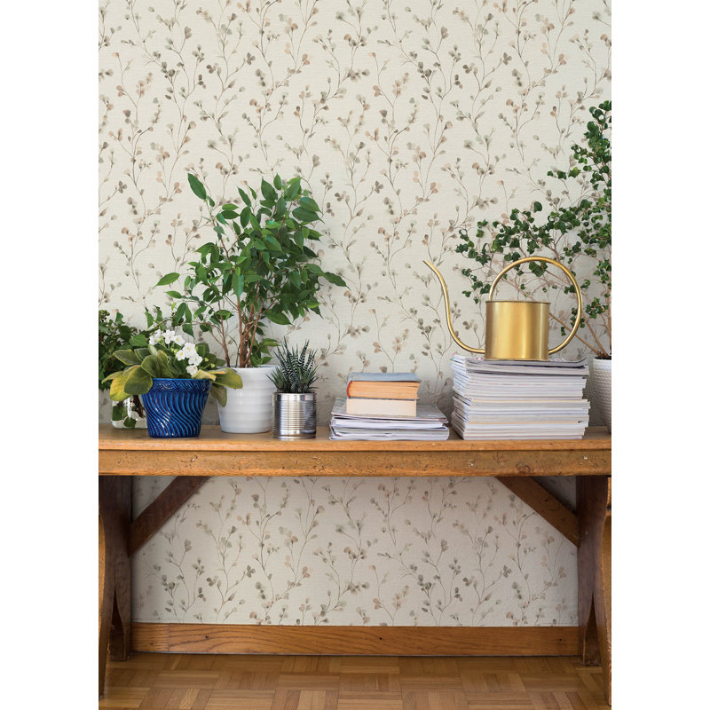 Romy Neutral Spring Spring Papier peint, Beige