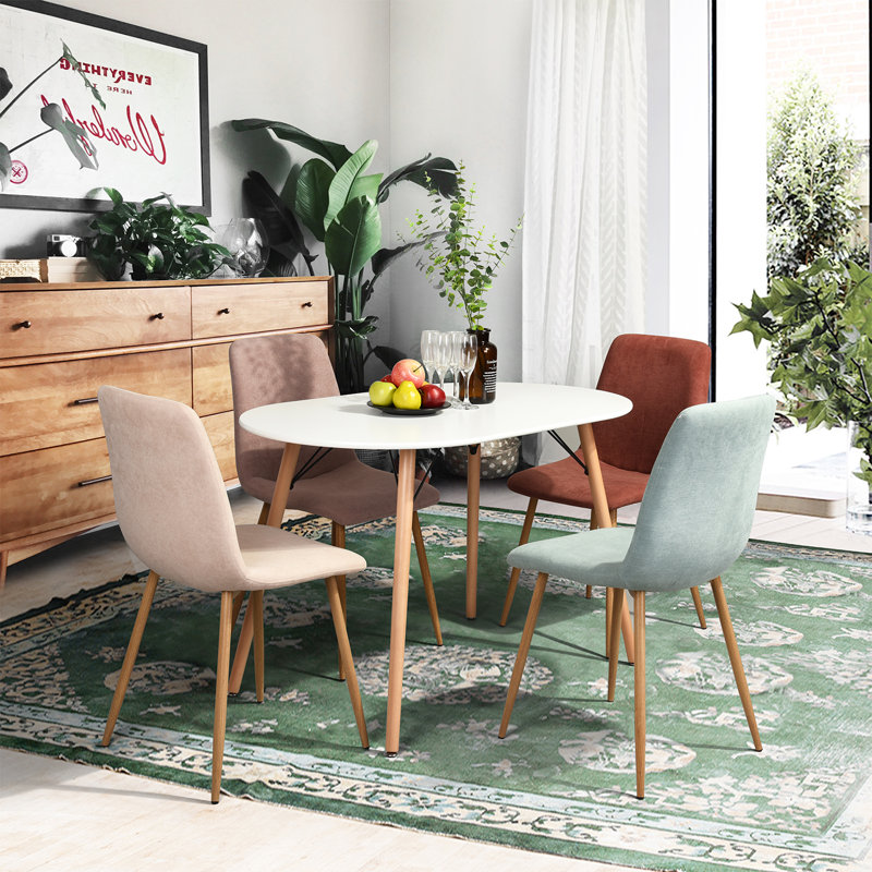 Adair Oval Solid Wood Base Dining Table, 75cm 120cm x L x 70cm W