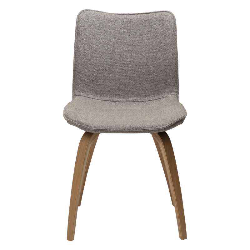 45cm H Polyester Blend Upholstered Side Chair, Oak, Sand