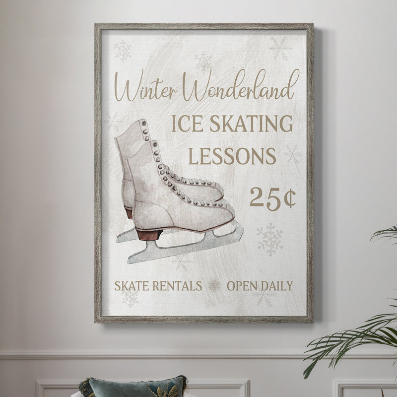 «Skate Lessons», reproduction encadrée - bois massif, H 30 po x l 24 po