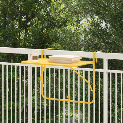 Balcony Table Metal Medium Collapsible Patio Table