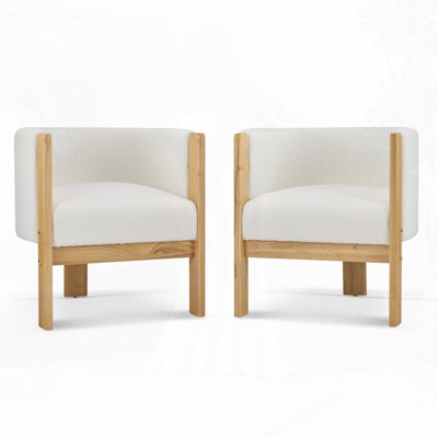 Wood Frame Dining Chair With Armrest