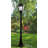 Solus 6ft. Surface Mount Lamp Post with Decorative Cross Arm, Convenience Outlet, and Decorative Base Cover