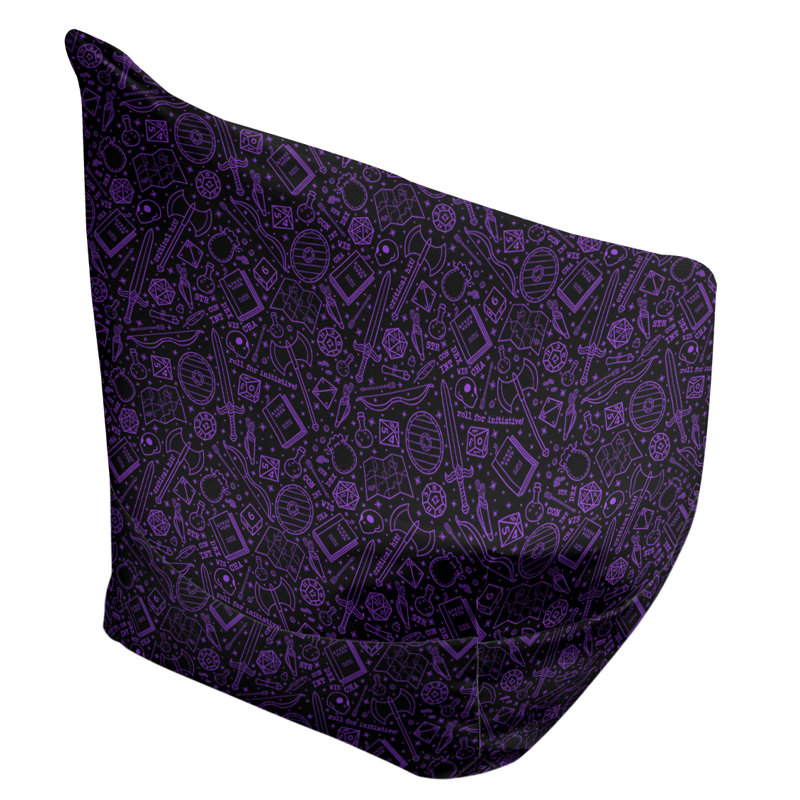 Sac de pois Leffel, Pas de bourre, Noir / mauve, H 120 po x L 2 po x P 60 po