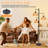 70" Dimmable Tree Floor Lamp 3-Light Boho Rattan Standing Lamp Farmhouse Decor (Bulbs Included)