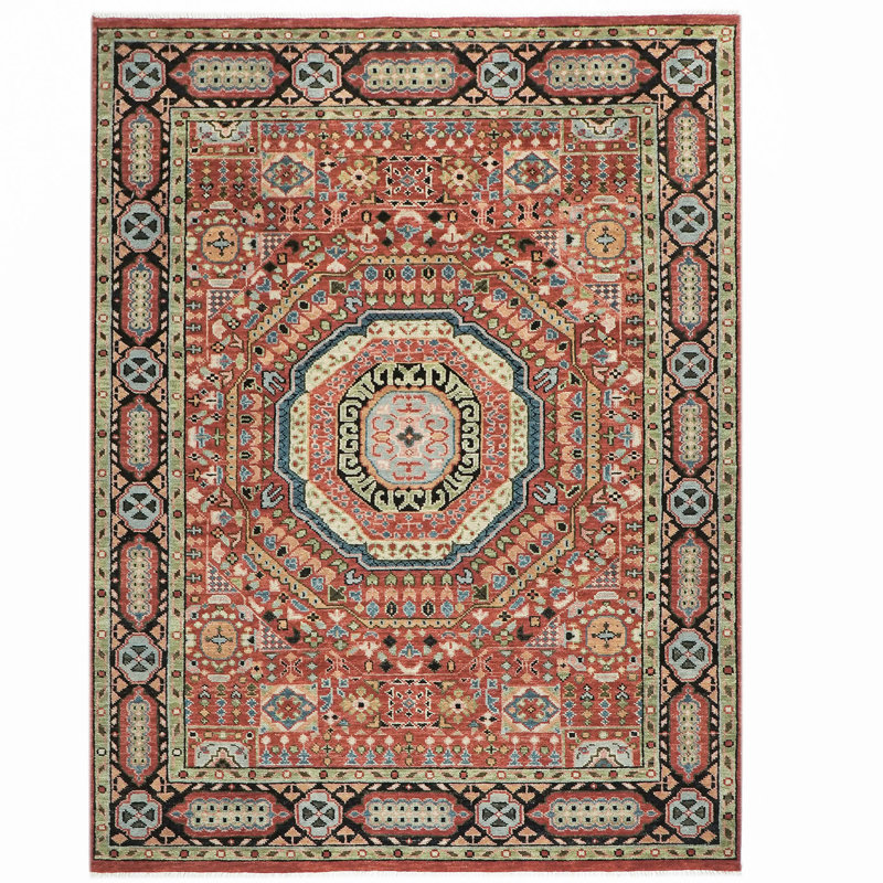 Tapis traditionnel Oushak en laine nouée à la main 8 pi 11 po x 12 po Oushak, Rectangle 8 pi 11 po x 12 pi