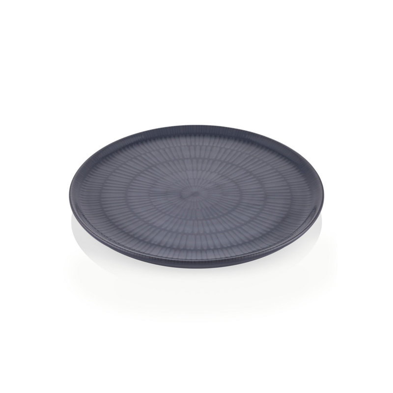 Elegant Grey Service Plate, 11.8 x 11.8 x 0.4 inches | 100% Ceramic, Durable and Stylish Design | Perfect for Formal Dining, Parties, and Everyday Use | Dishwasher & Microwave Safe, Ideal for Modern Table Settings