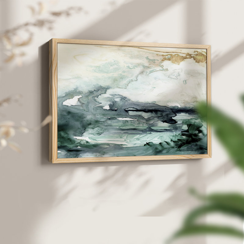 Sea Foam Flow I - Impression encadrée - Restickable, Naturel, H 11 po x l 14 po