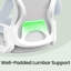 Ergonomic Office Chair, Mesh Swivel Desk Chair With Lumbar Support, Rocking Function, Flip-Up Armrests, For Office, Bedroom, Dove Grey