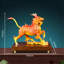Statue vibrante en laiton Qilin