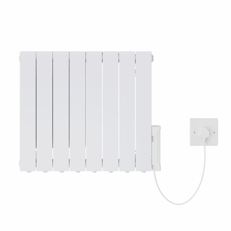 Ebern Designs Saheli Electric Wall Mounted Space Heater, 6.5A, 57.5cm H x 69.5cm W x 8cm D, White