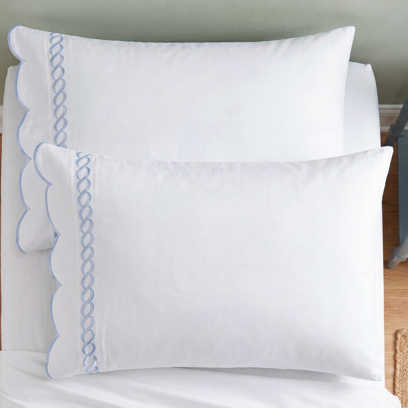 Rei Pillowcases, Gray, 2 Queen Pillowcases