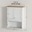 Armoire de salle de bain murale moderne avec 2 portes, tablette réglable, au-dessus de la toilette
