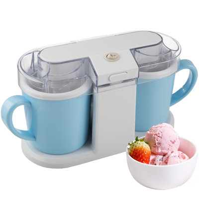 Ice Cream Maker - 2QT Ice Cream Machine Makes Sorbet, Gelato, Ice Cream, and Frozen Yogurt - Kitchen Appliances and Gadgets