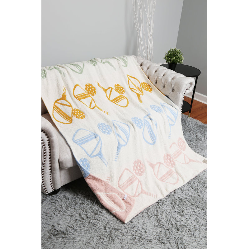 Pickleball Pattern Luxury Soft Throw Blanket - PICKLEBALL