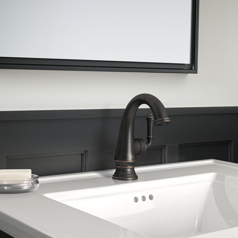 Delancey Single-handle Bathroom Faucet with Drain Assembly, Legacy Bronze, Without Hot/Cold Indicator