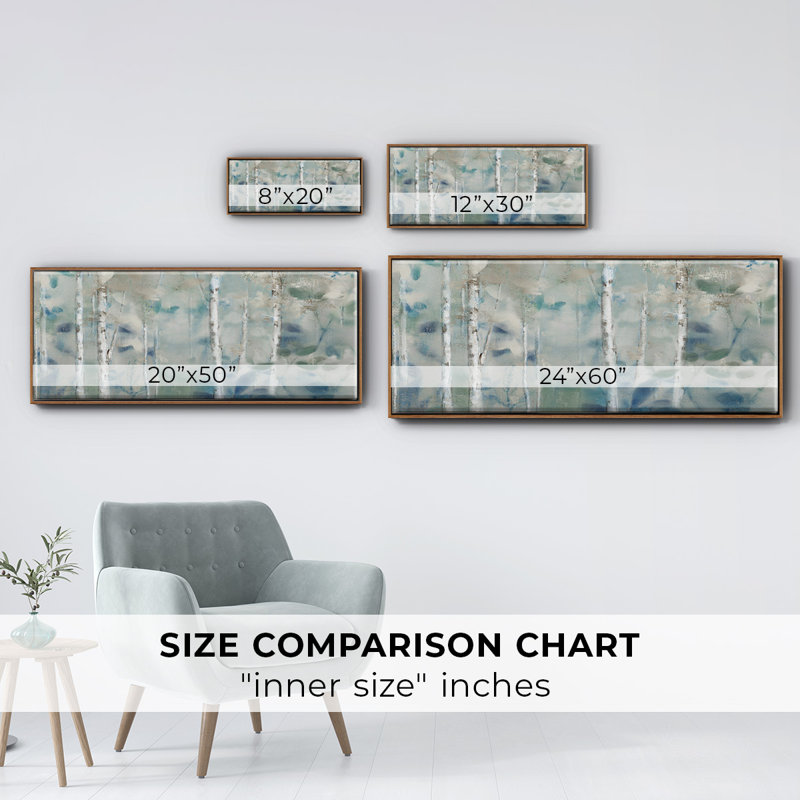 Zen Forest II- Framed Canvas, 24" H x 60" W